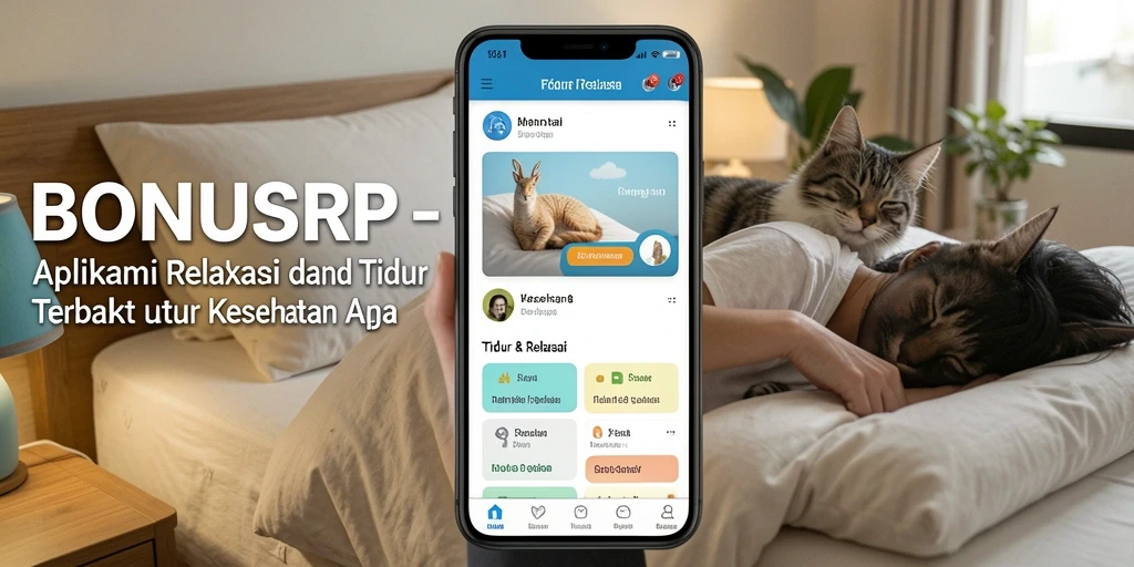 Tampilan antarmuka BONUSRP yang menenangkan untuk relaksasi sebelum tidur.