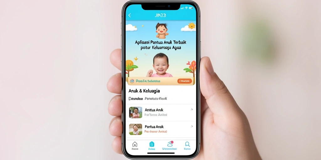 Antarmuka JIN33 yang intuitif untuk pemantauan anak.