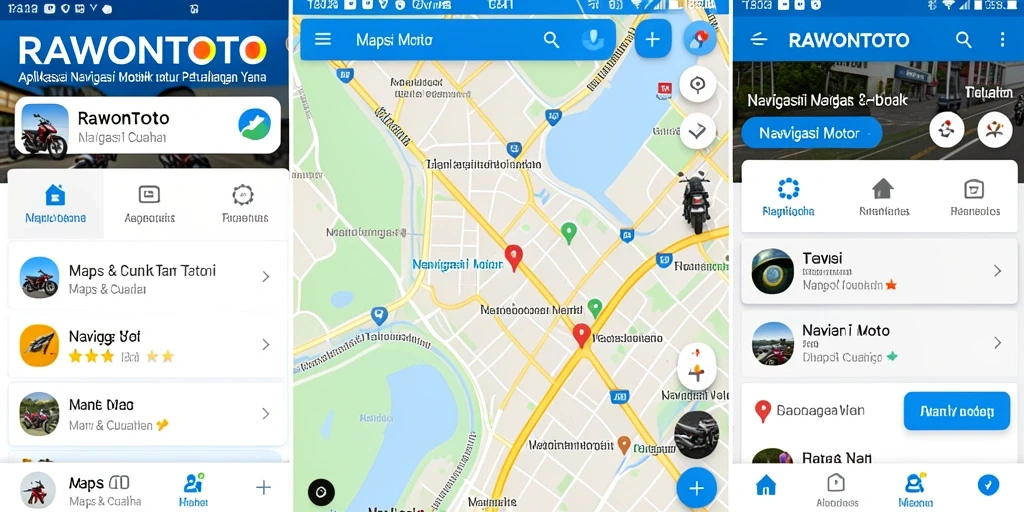 Antarmuka aplikasi RAWONTOTO menampilkan navigasi yang jelas dan informatif.