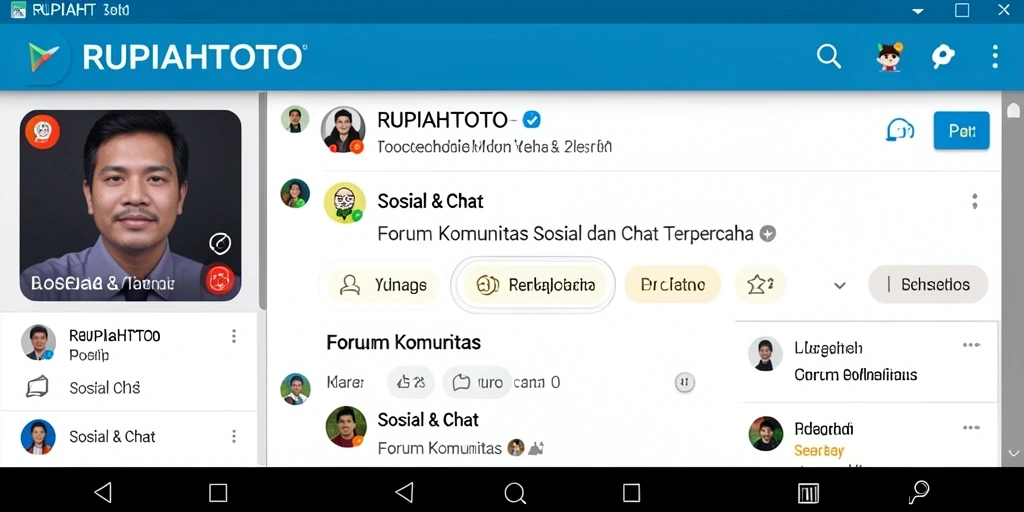 Antarmuka RUPIAHTOTO yang menampilkan fitur Forum Komunitas.